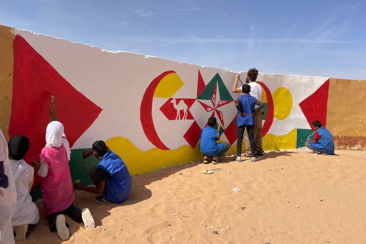 Jorge Vicente, professor de l’Escola EdRa, participa en un projecte de cooperació a Algèria. FOTO: Ajuntament de Rubí