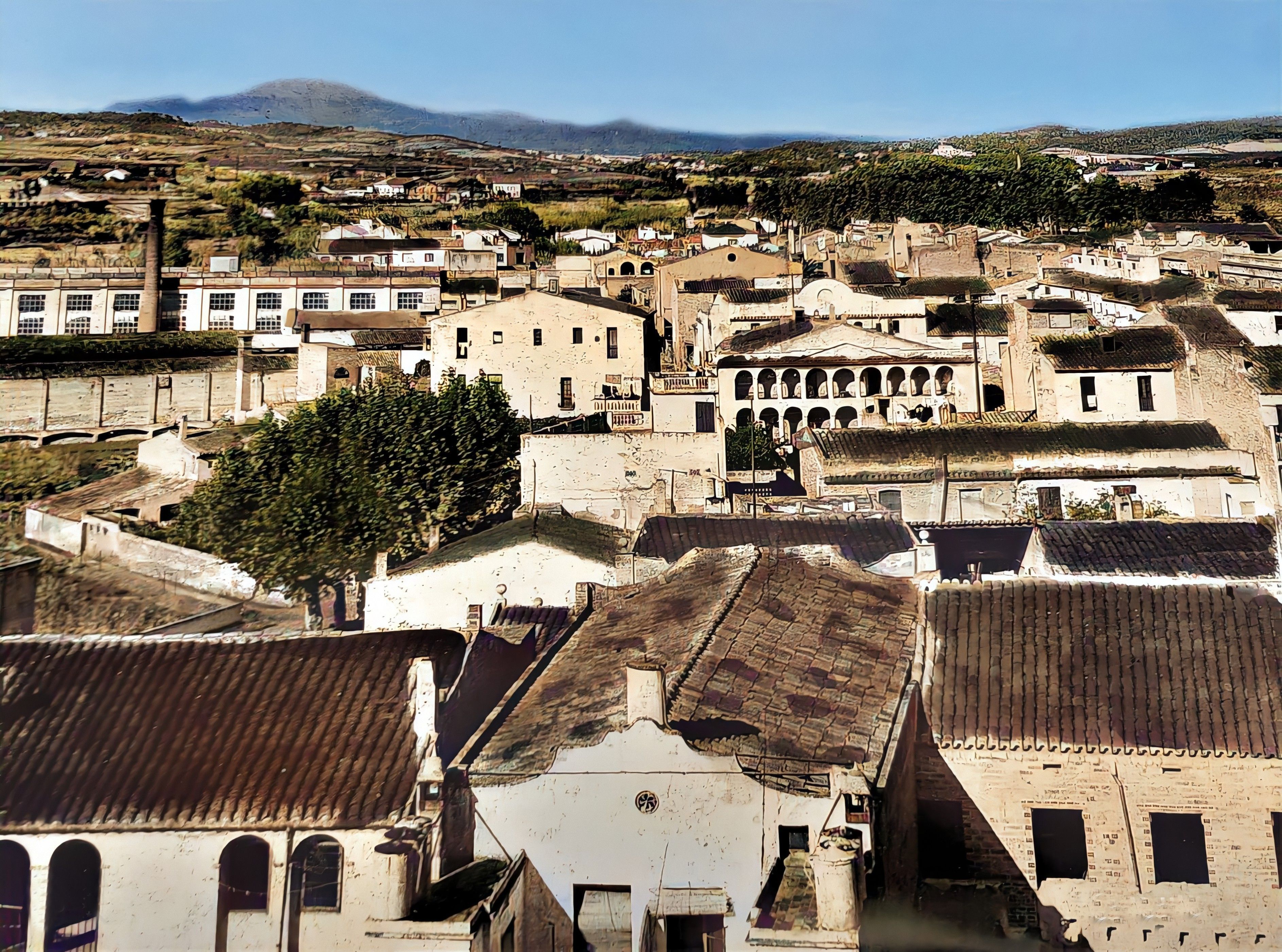 Una vista de la zona nord del centre de Rubí als anys 50. FOTO: Autoria desconeguda/Arxiu Municipal de Rubí