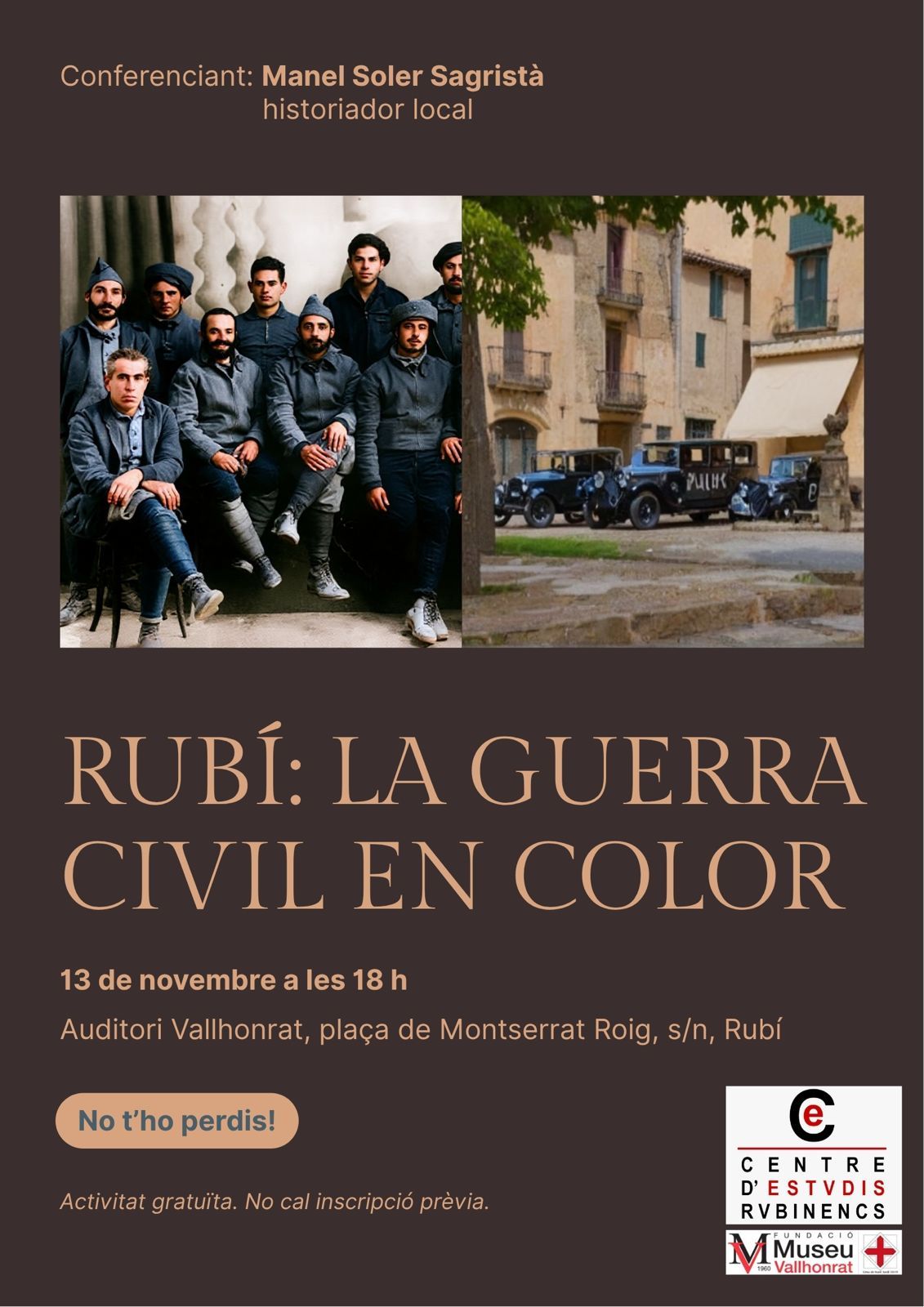 Conferència "Rubí: La guerra civil en color"