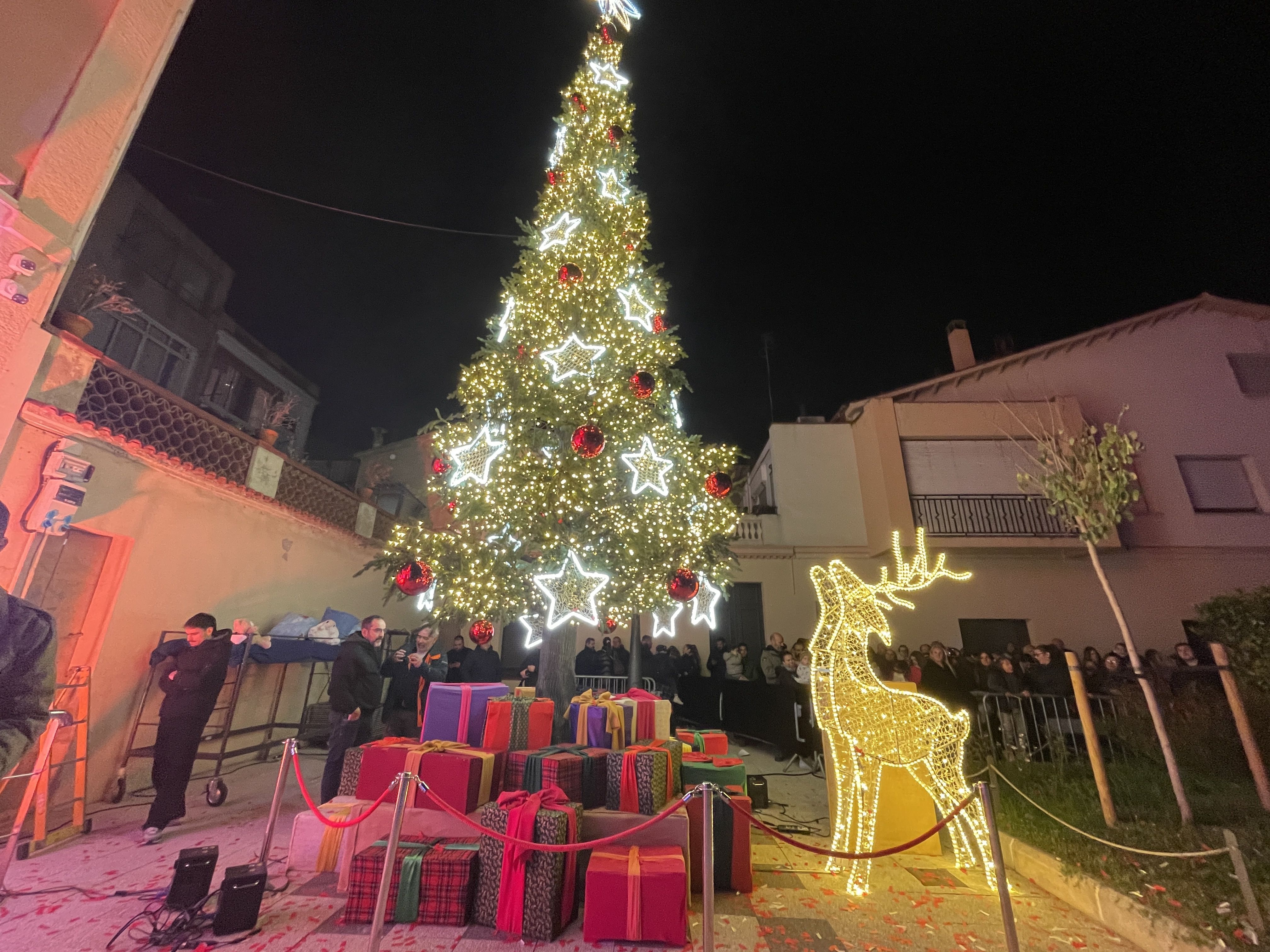 Encesa de l'enllumenat de Nadal 2025. FOTO: Estela Luengo