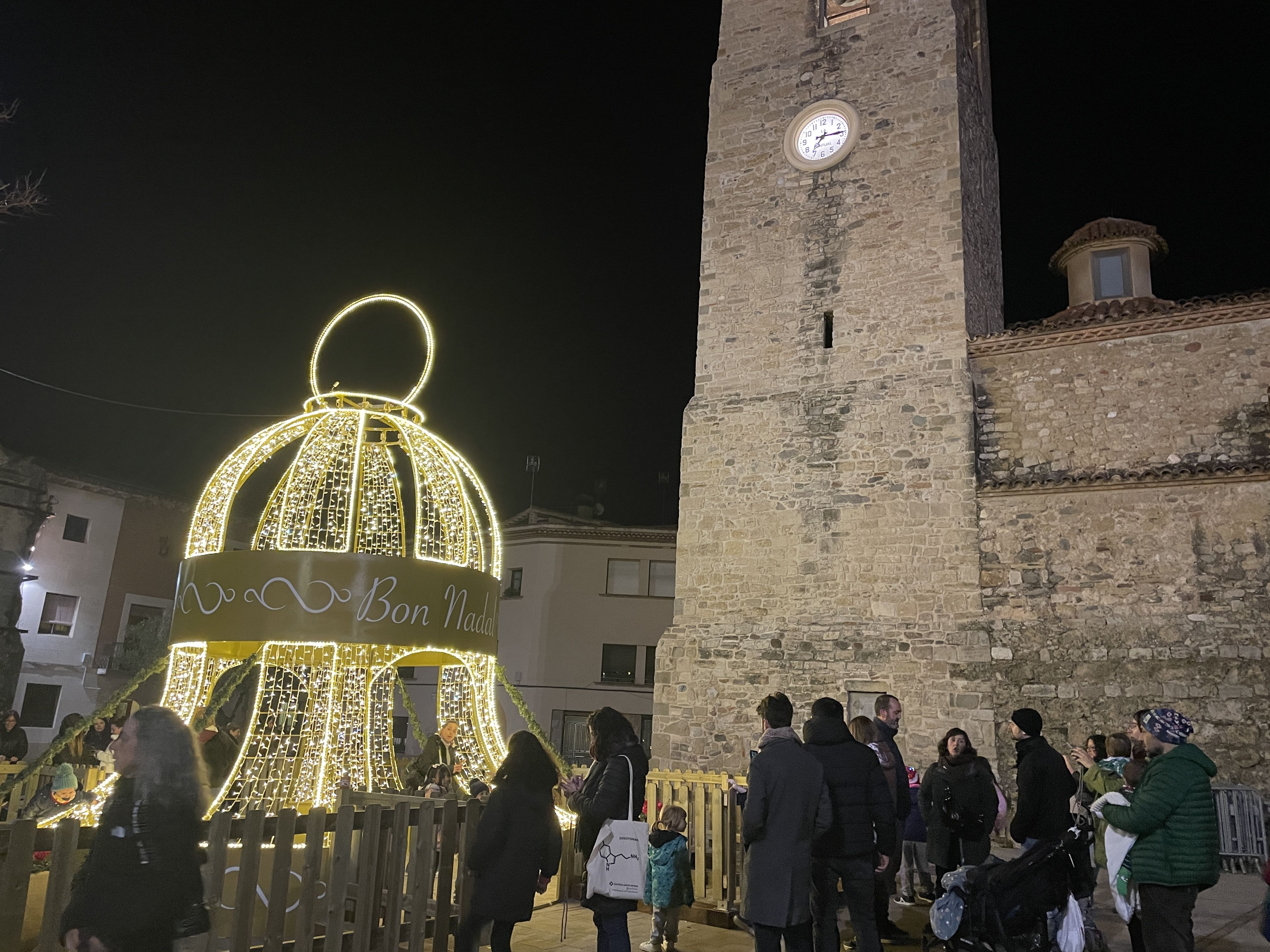 Encesa de l'enllumenat de Nadal 2025. FOTO: Estela Luengo