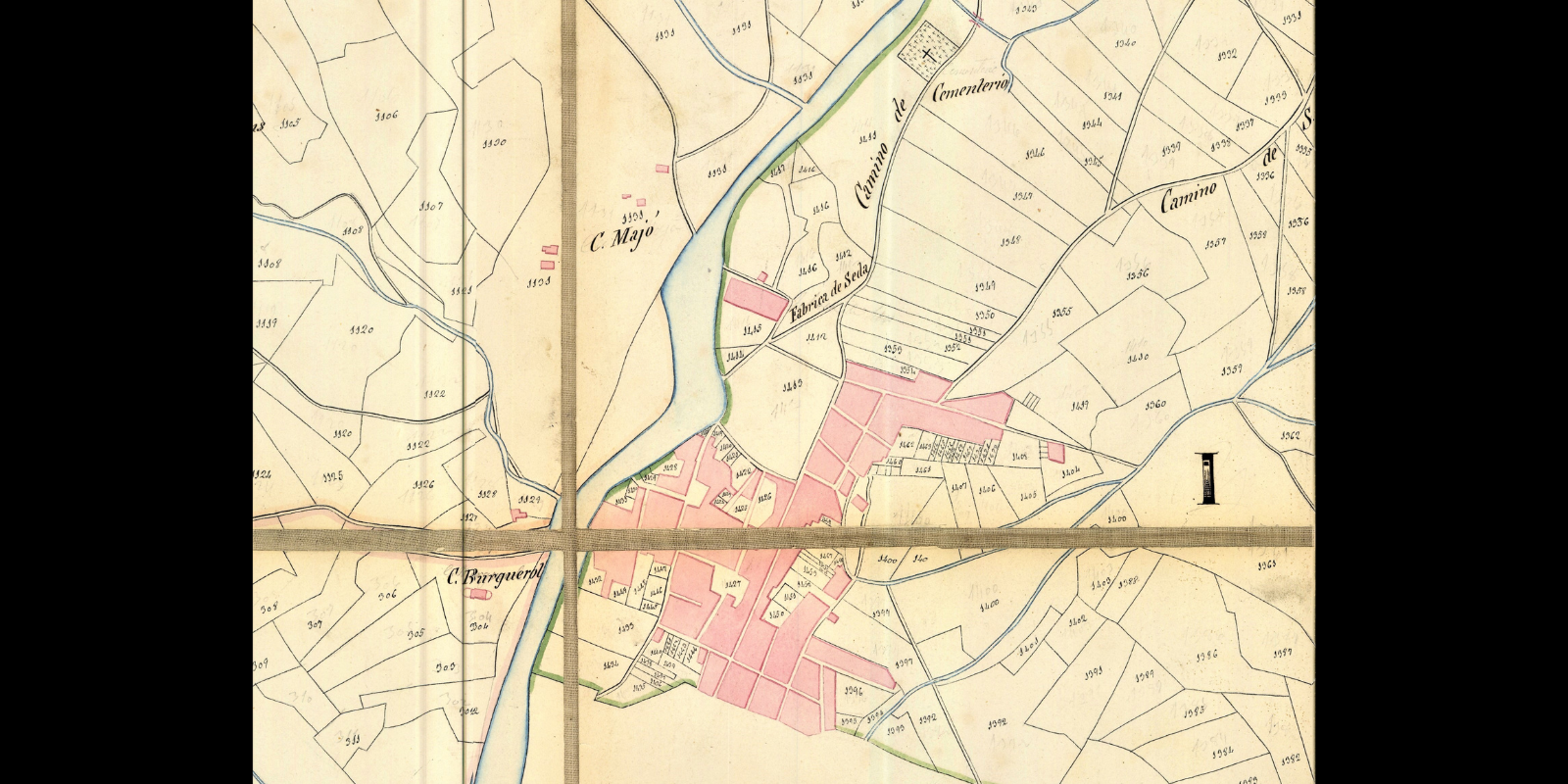 Mapa de Rubí de mitjans del segle XIX