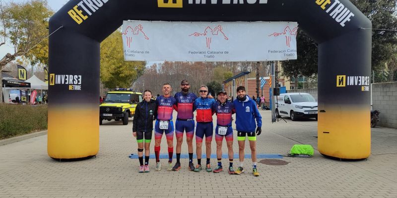 Equip del duatló BTT Anglès 2025. FOTO: Cedida