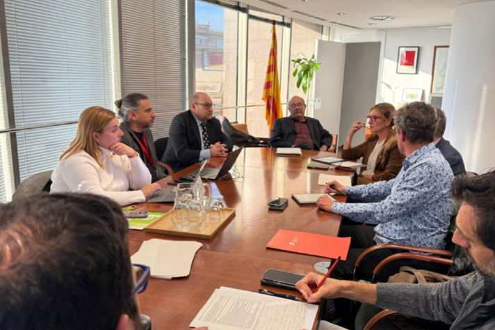 Reunió per valorar els resultats de l'estudi de factibilitat de la segona estació a La Llana FOTO: Govern
