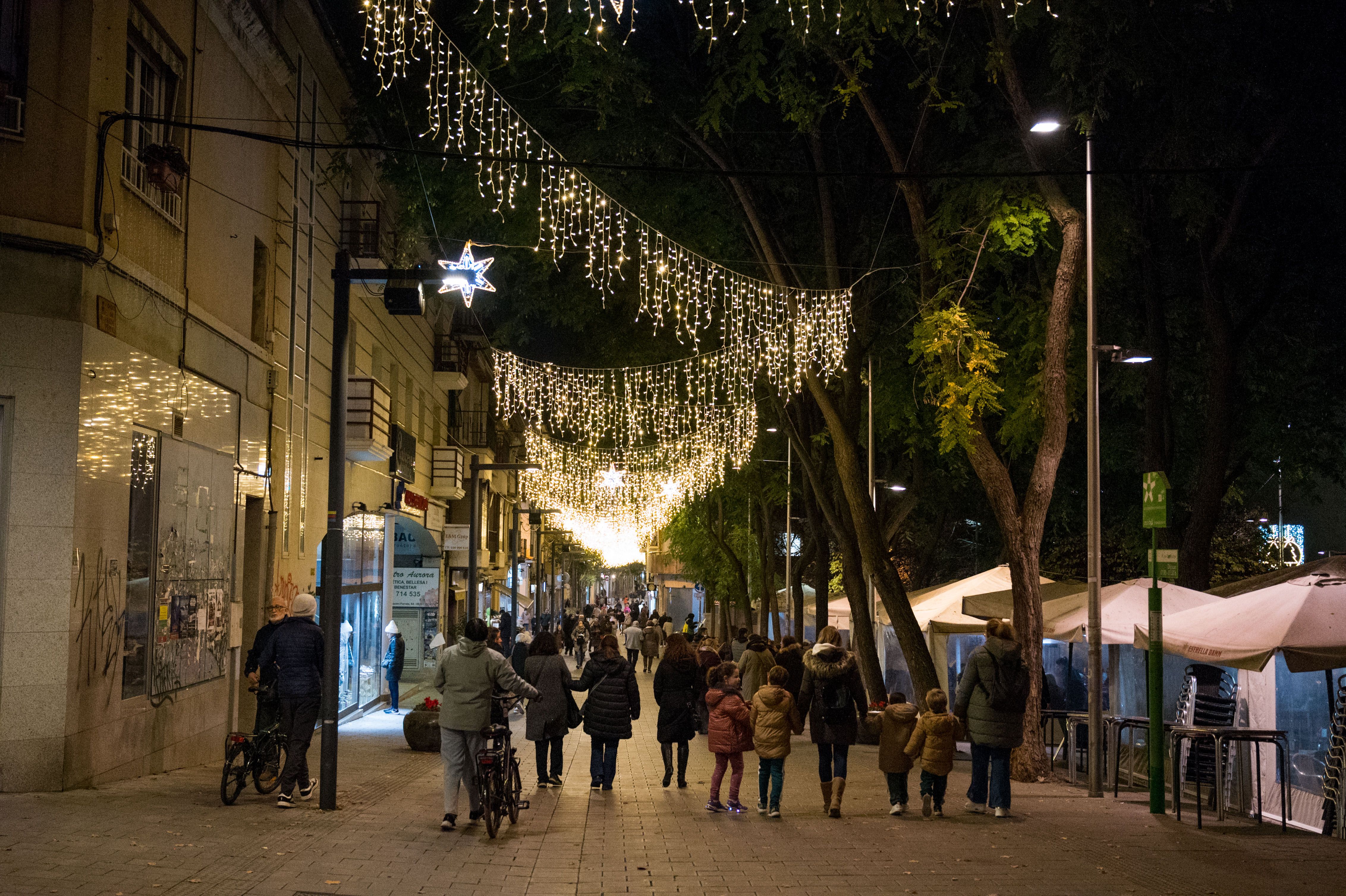 Encesa de l'enllumenat de Nadal 2025. FOTO: Carmelo Jiménez