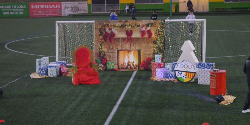 El tron del Pare Noel a l'Olímpic. FOTO: Montoya/Cedida