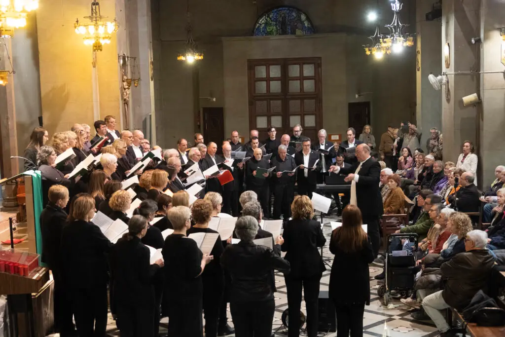 Un concert de la CAEM, amb motiu del 75è aniversari, amb l'Obrador Coral de Rubí (2023) FOTO: Web CAEM