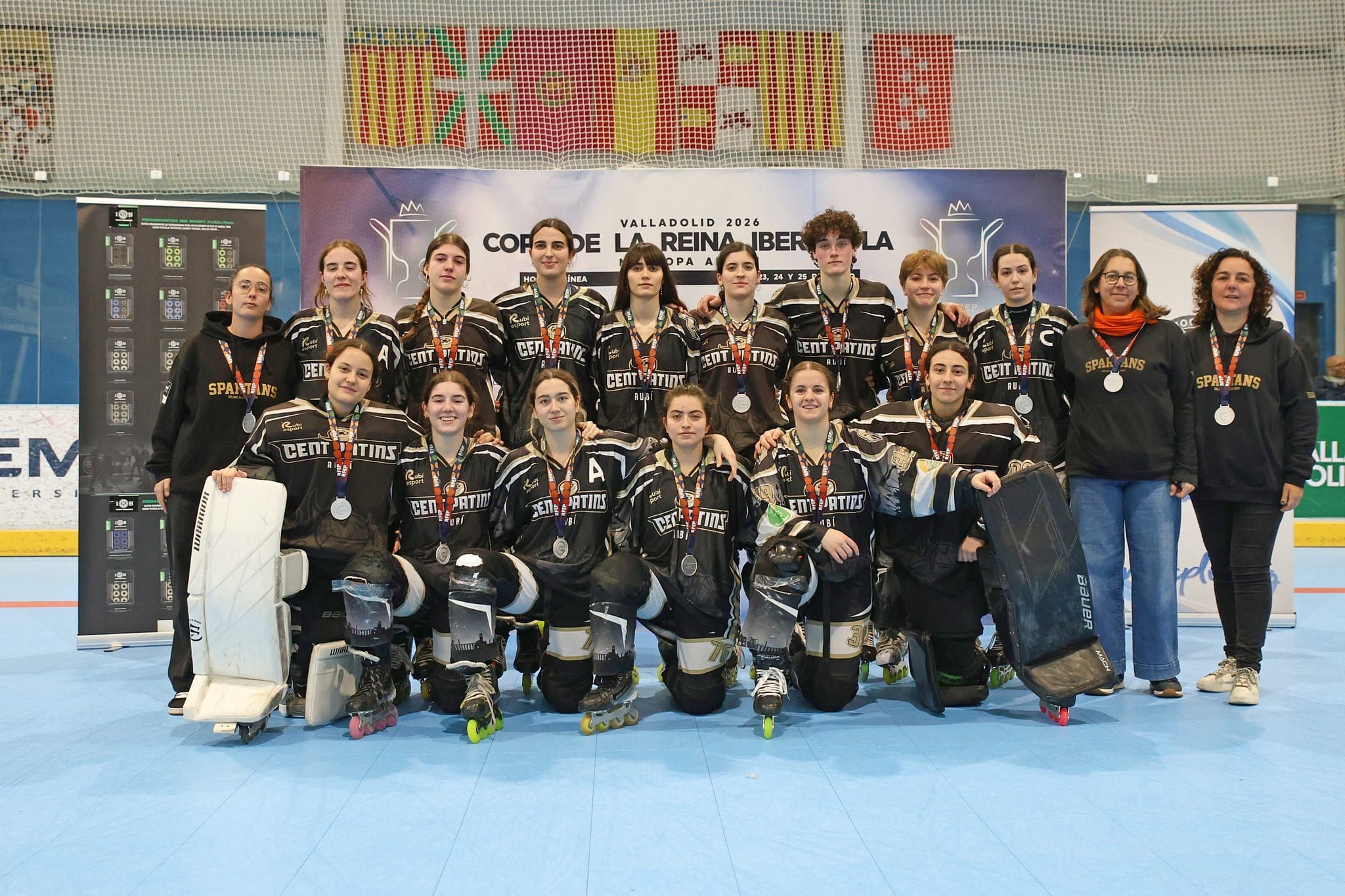 Les noies del Cent Patins, subcampiones de la Copa de la Reina d’hoquei línia