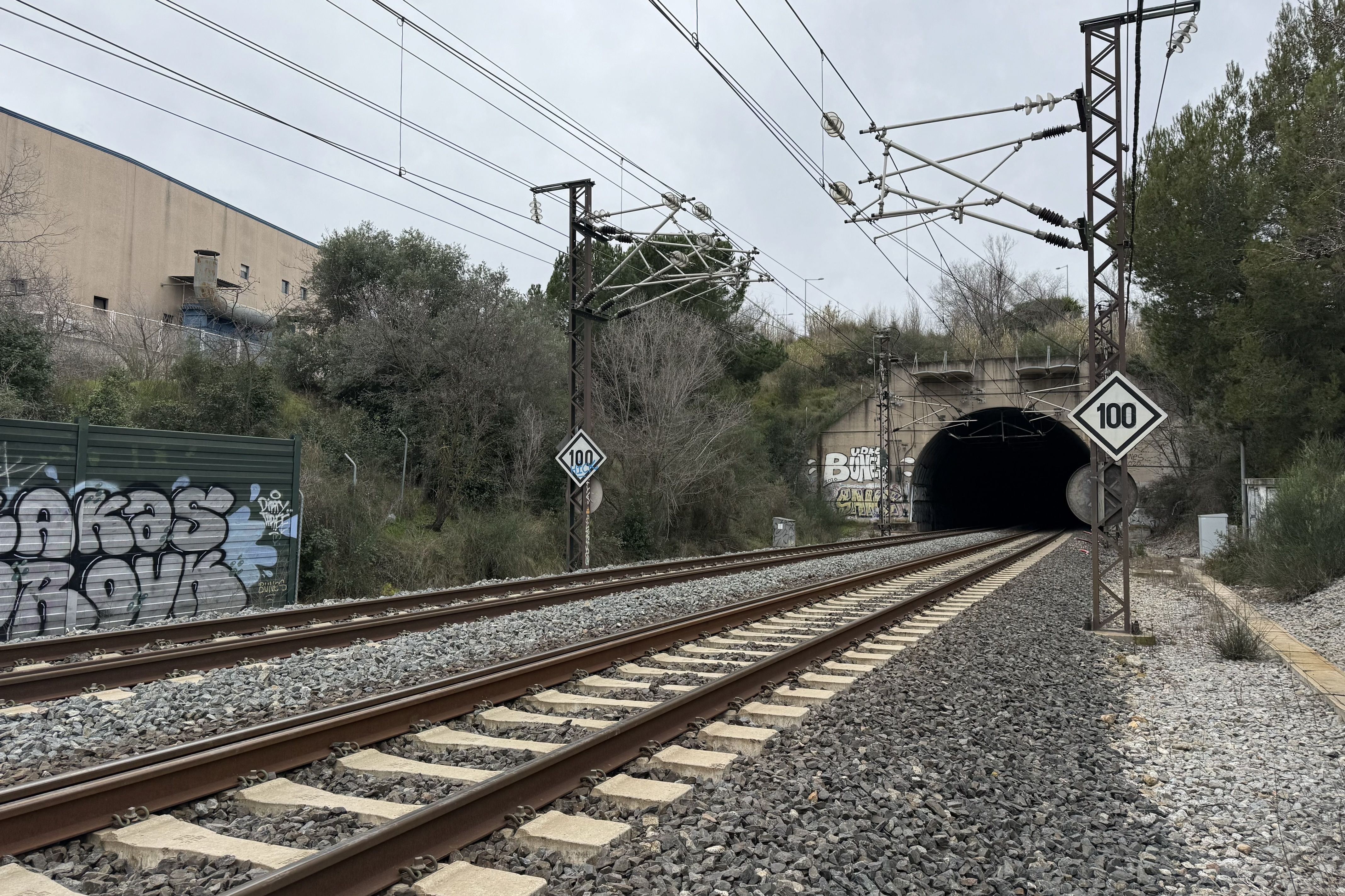 Túnel de la xarxa ferroviària a Rubí. FOTO: Albert Segura / ACN