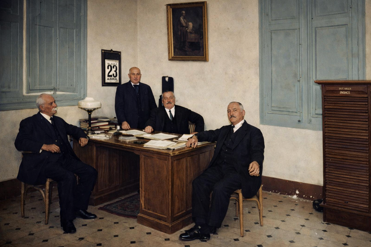 L’alcalde Joan Monmany a l’Ajuntament de Rubí, 1925