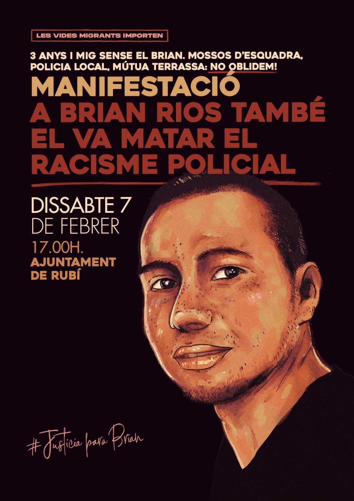 Manifestació pel cas Brian Ríos