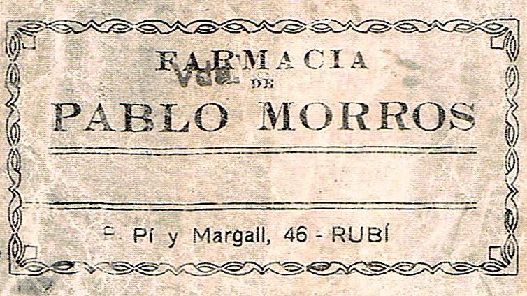 L’antiga farmàcia Morros. FOTO: Arxiu Pere Bel