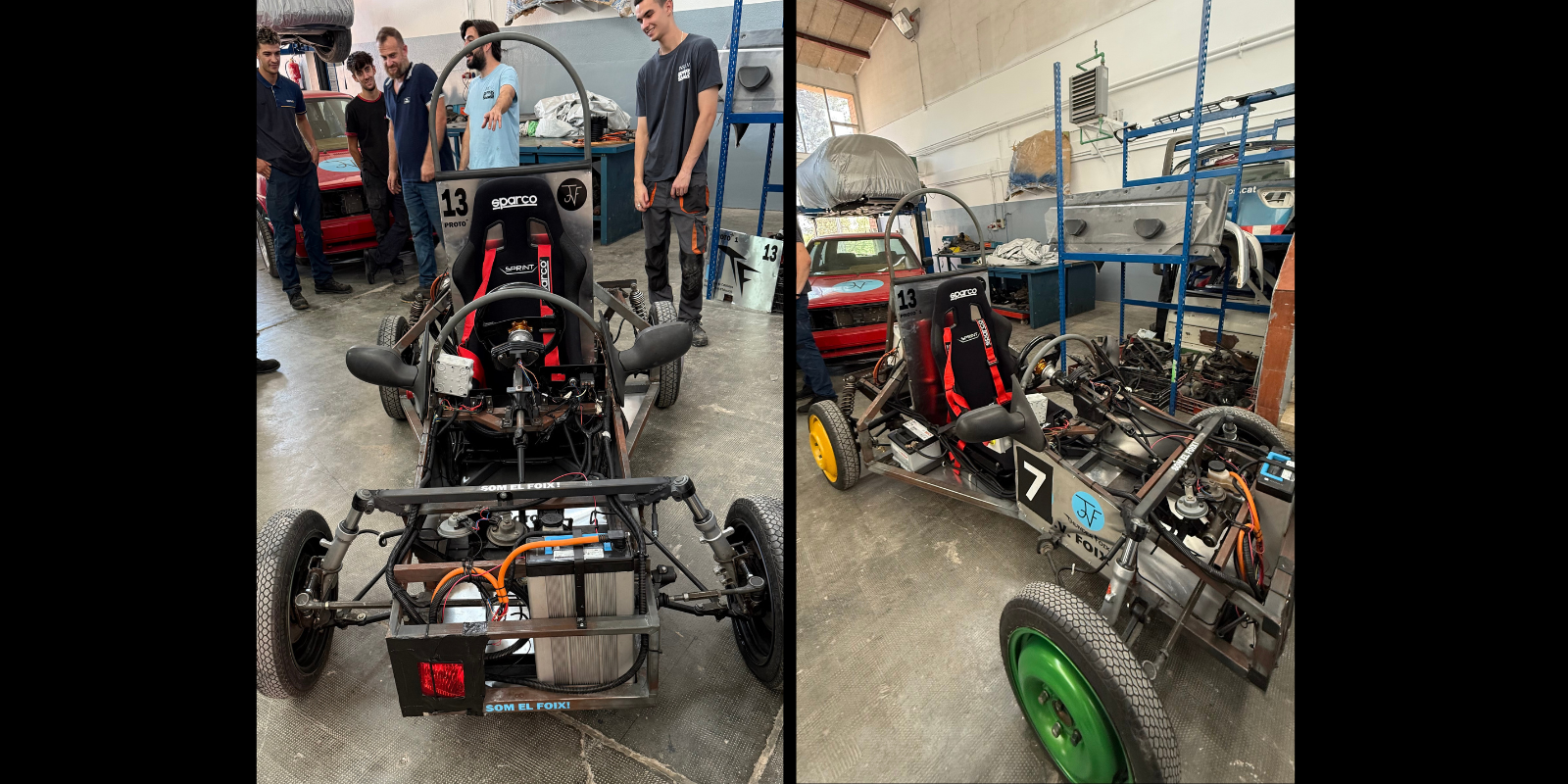 Alumnes del CFGS d’Automoció del JV Foix tornen a participar en l'ElectrocatFP. FOTOS: Cedides