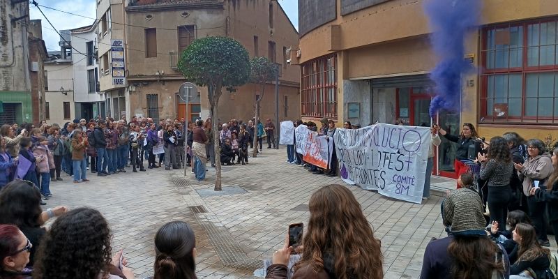 La manifestació del 8M ha denunciat els discursos d'odi i la manca de drets que afecten les dones FOTO: Lara López