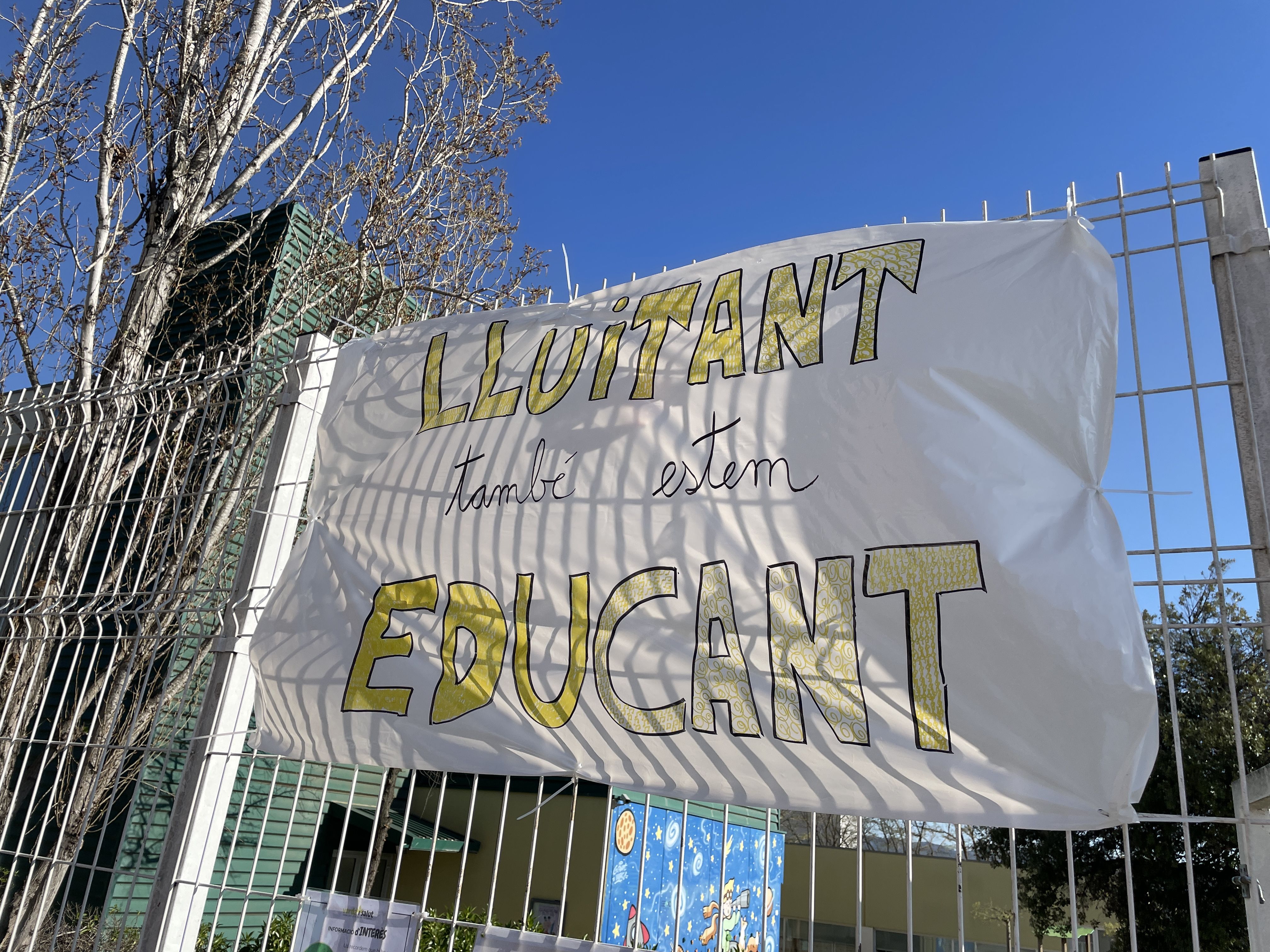 El sector educatiu, en peu de guerra FOTO: Marta Casas