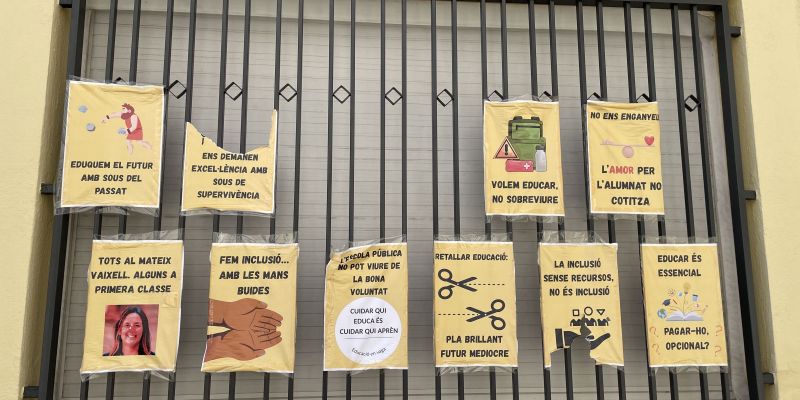 Les raons dels docents per tornar a la vaga FOTO: Marta Casas