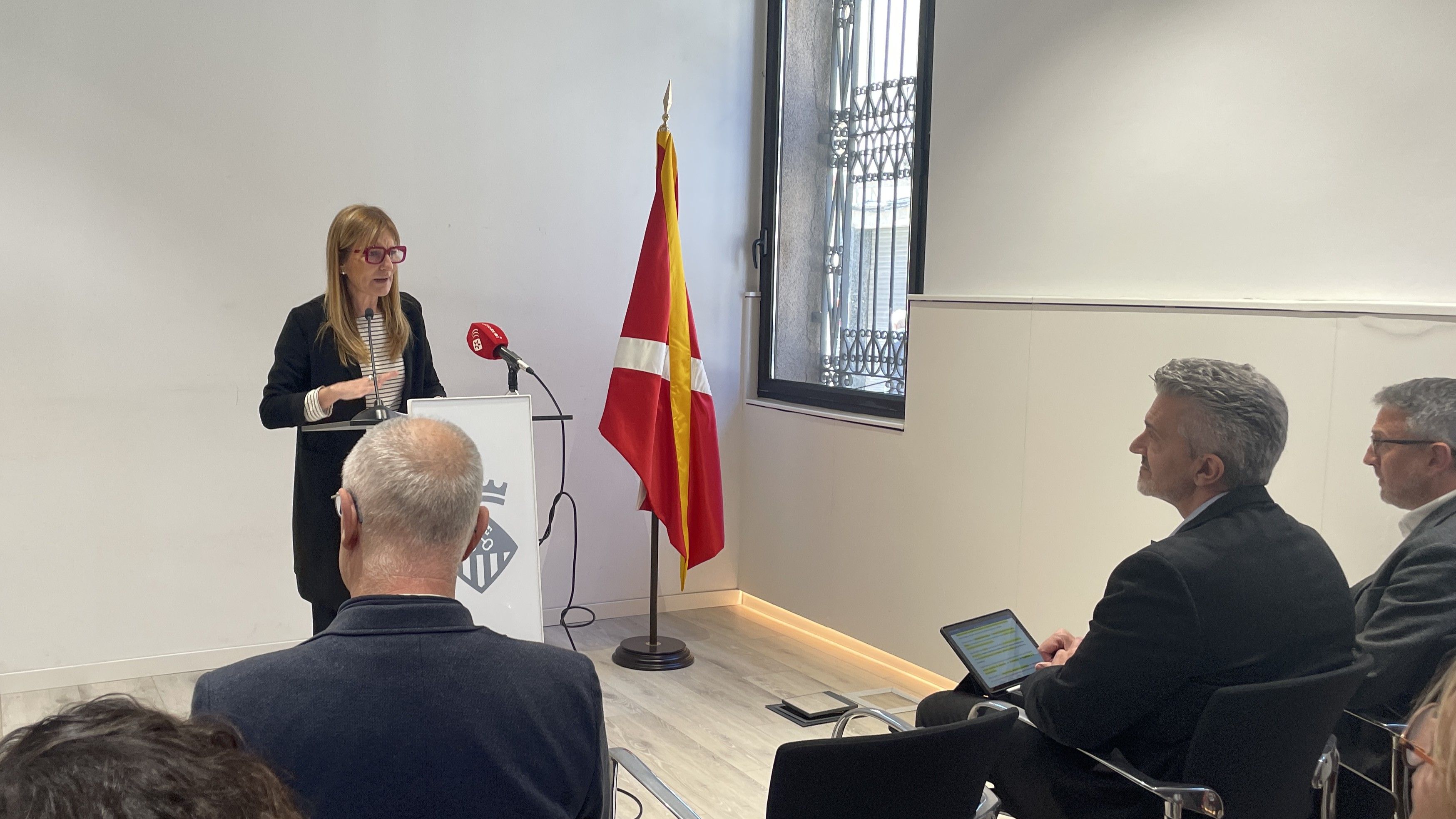 L'alcaldessa, Ana María Martínez, durant la presentació del nou projecte FOTO: Marta Casas