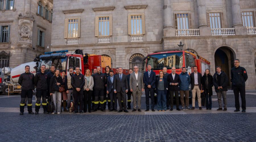 Acte d'enviament de material humanitari a Ucraïna des de Barcelona FOTO: Ajuntament de Barcelona