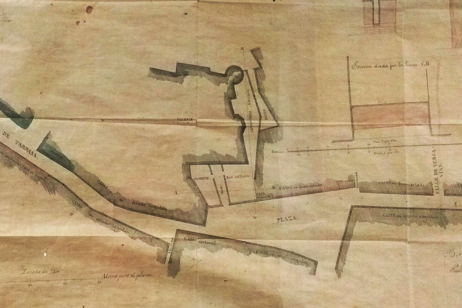 El centre de Rubí el 1860