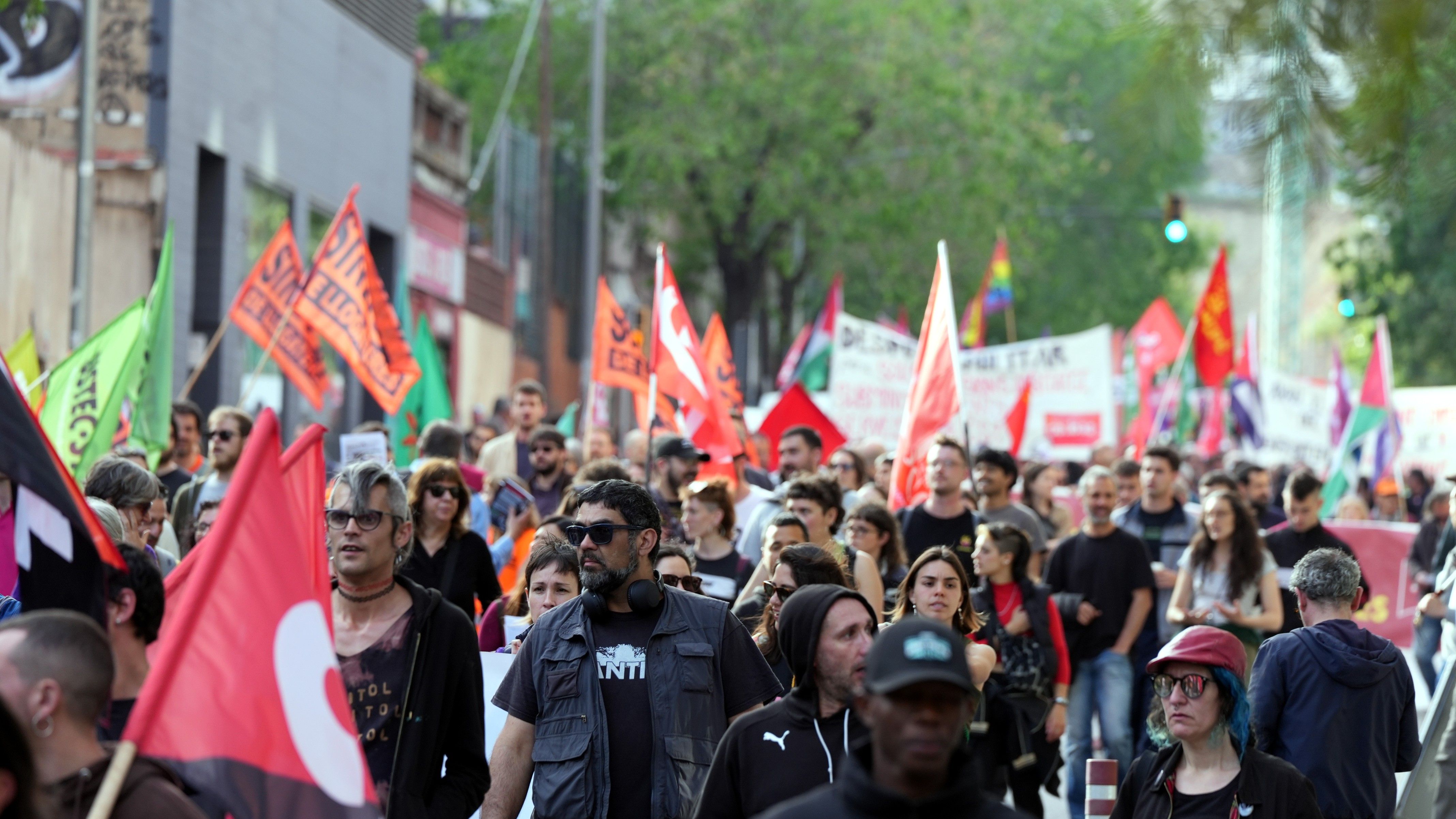 Una manifestació pel Primer de Maig FOTO: ACN/Laura Fíguls