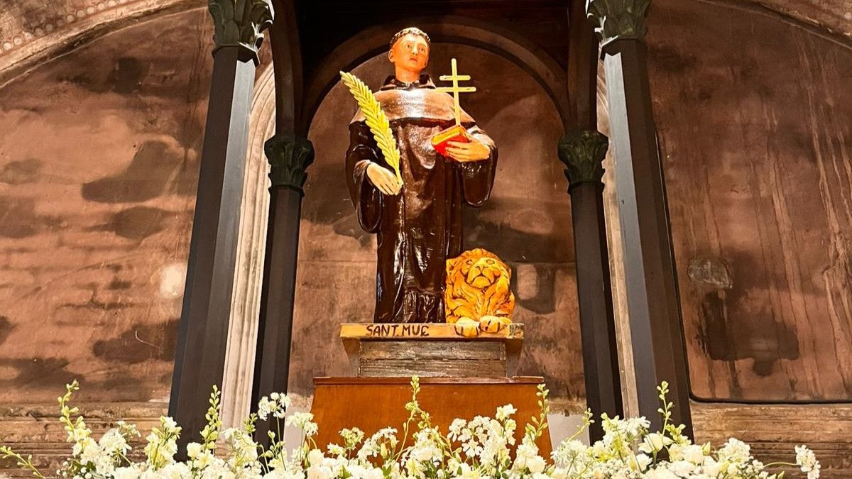 La imatge de Sant Muç a la fornícula FOTO: Montse Clemente