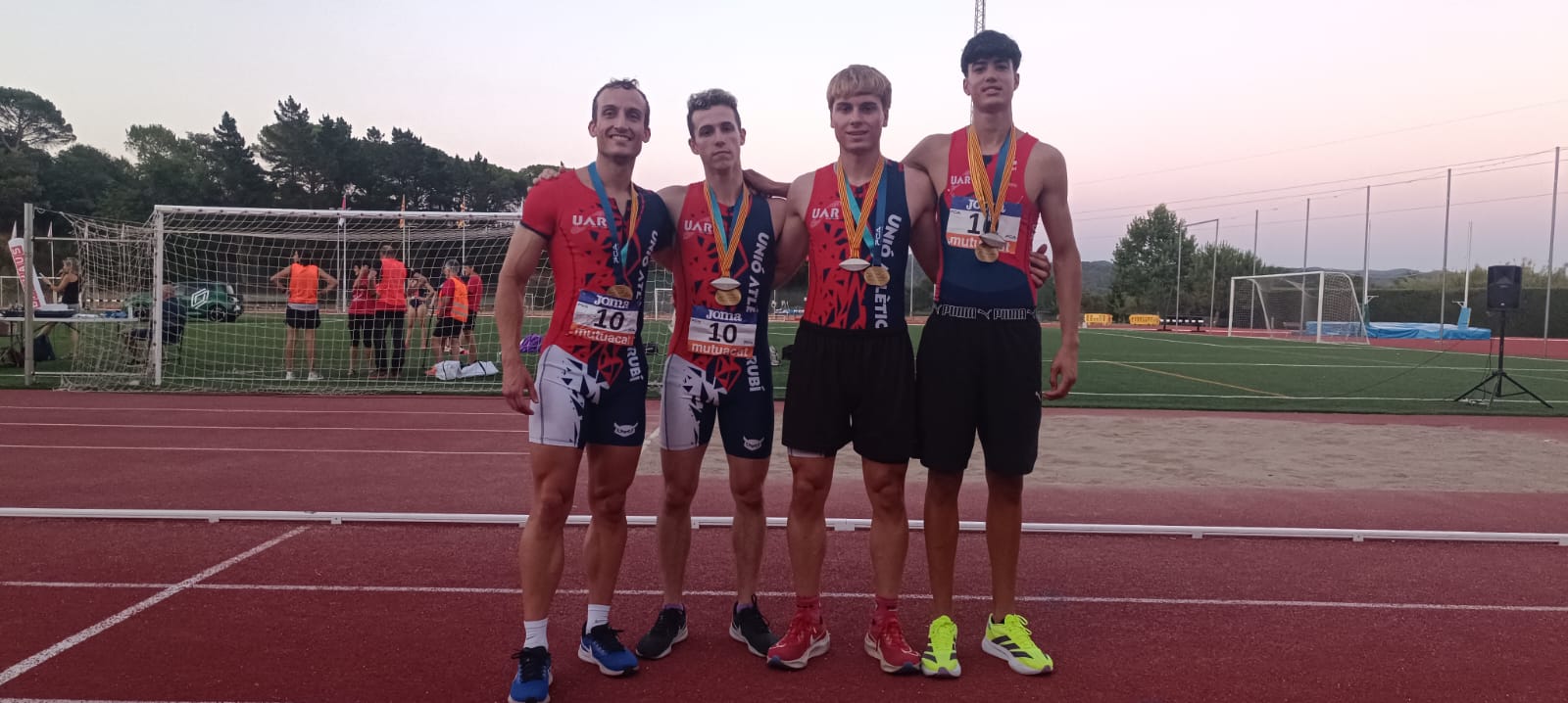 El quartet format per Javier Delgado, Ian Martínez, Jordi Serra i Ferran Soler es va proclamar campió de Catalunya. FOTO: Cedida/UA Rubí