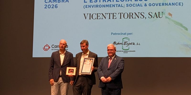 Vicenç Torns recollint el guardó. FOTO: Redacció TOT Rubí