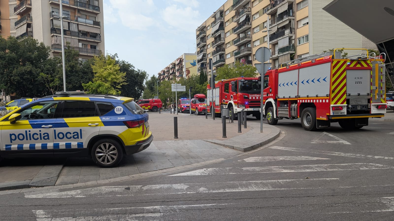 Atropellament amb una persona ferida greu a l'estació de FGC de Rubí. FOTO: TOT Rubí