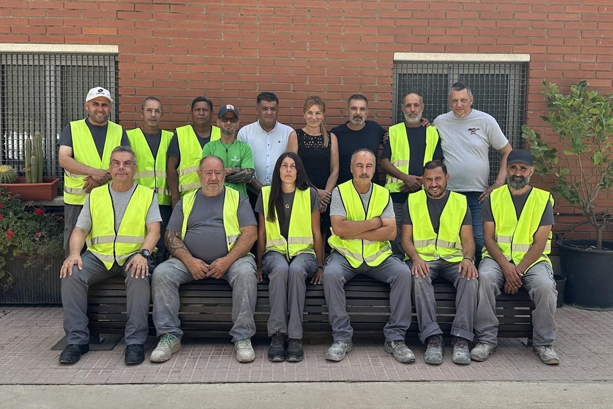 L’alcaldessa, durant la seva visita a les instal·lacions dels plans d’ocupació. FOTO: Ajuntament de Rubí
