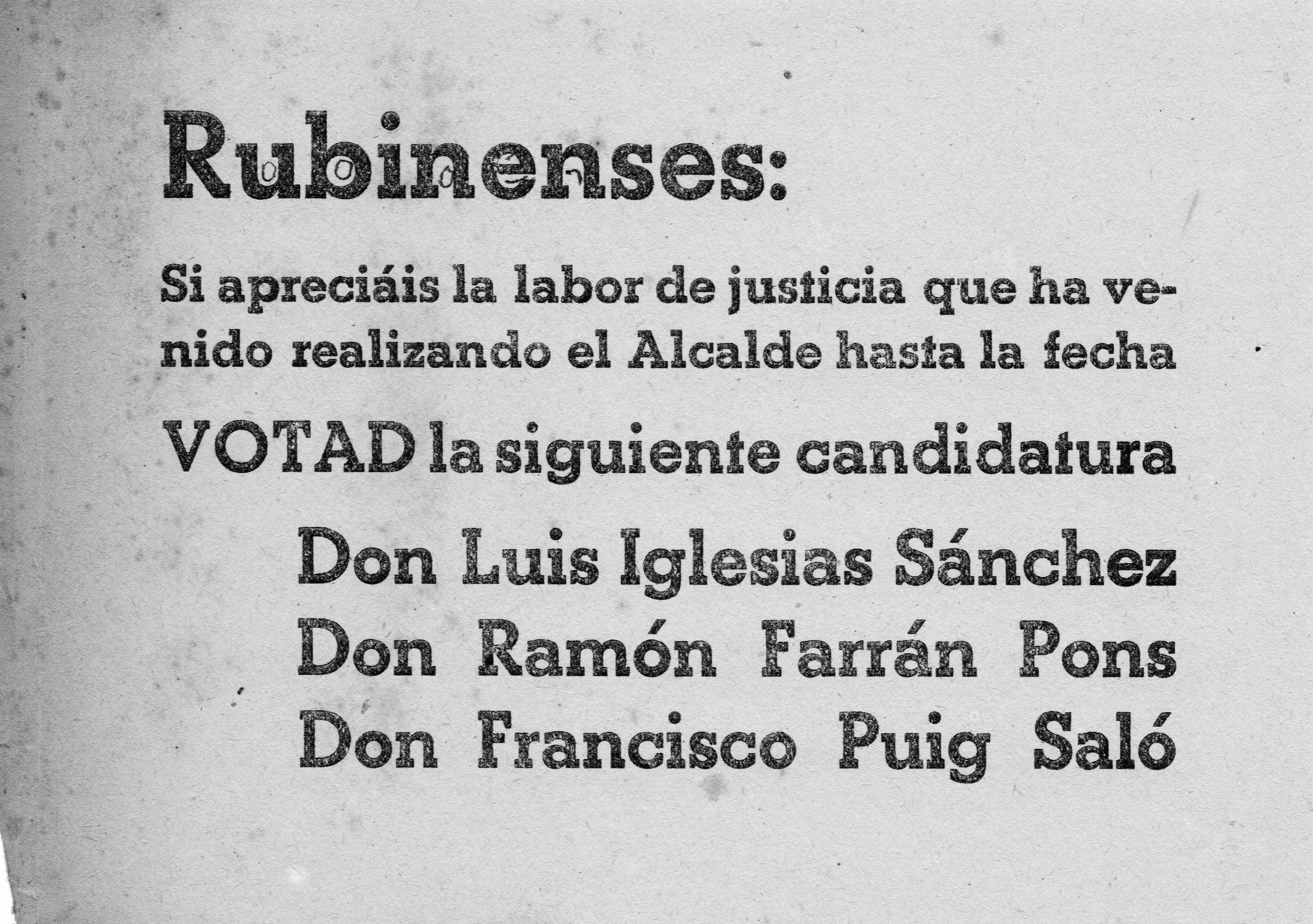 Malgrat el context dictatorial, es van celebrar unes eleccions municipals l'any 1948 FOTO: Enric Escofet
