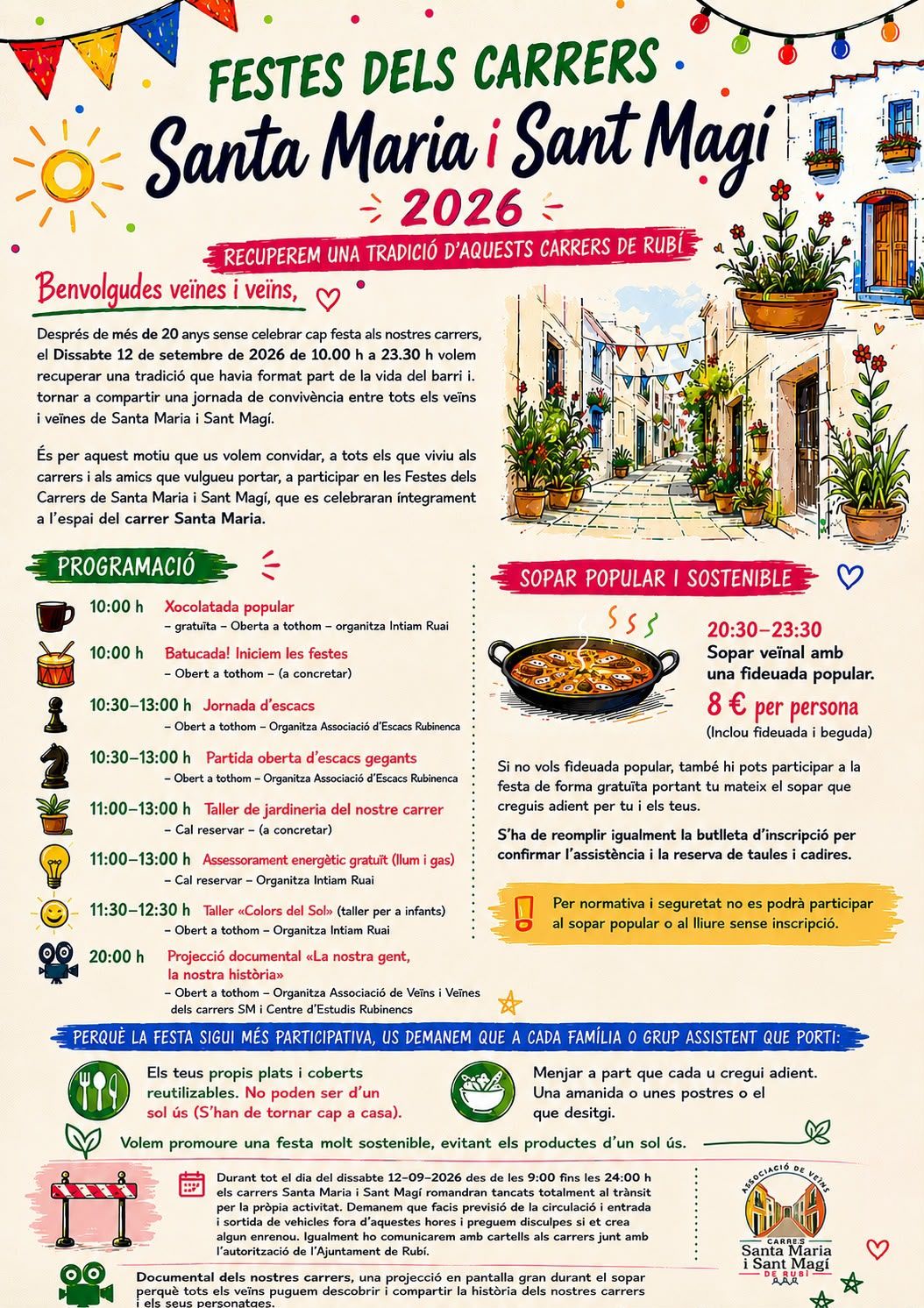 Programació festes Santa Maria i Sant Magí 2026