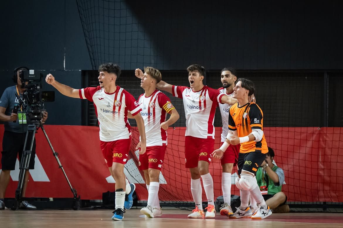 Els nois de l'Esportiu Rubí FS durant la semifinal de la copa. FOTO: Federació Catalana de Futbol