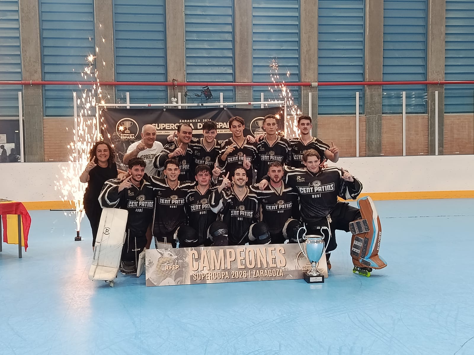 L'HCR Cent Patins, supercampions d'Espanya. FOTO: Cedida Cent Patins
