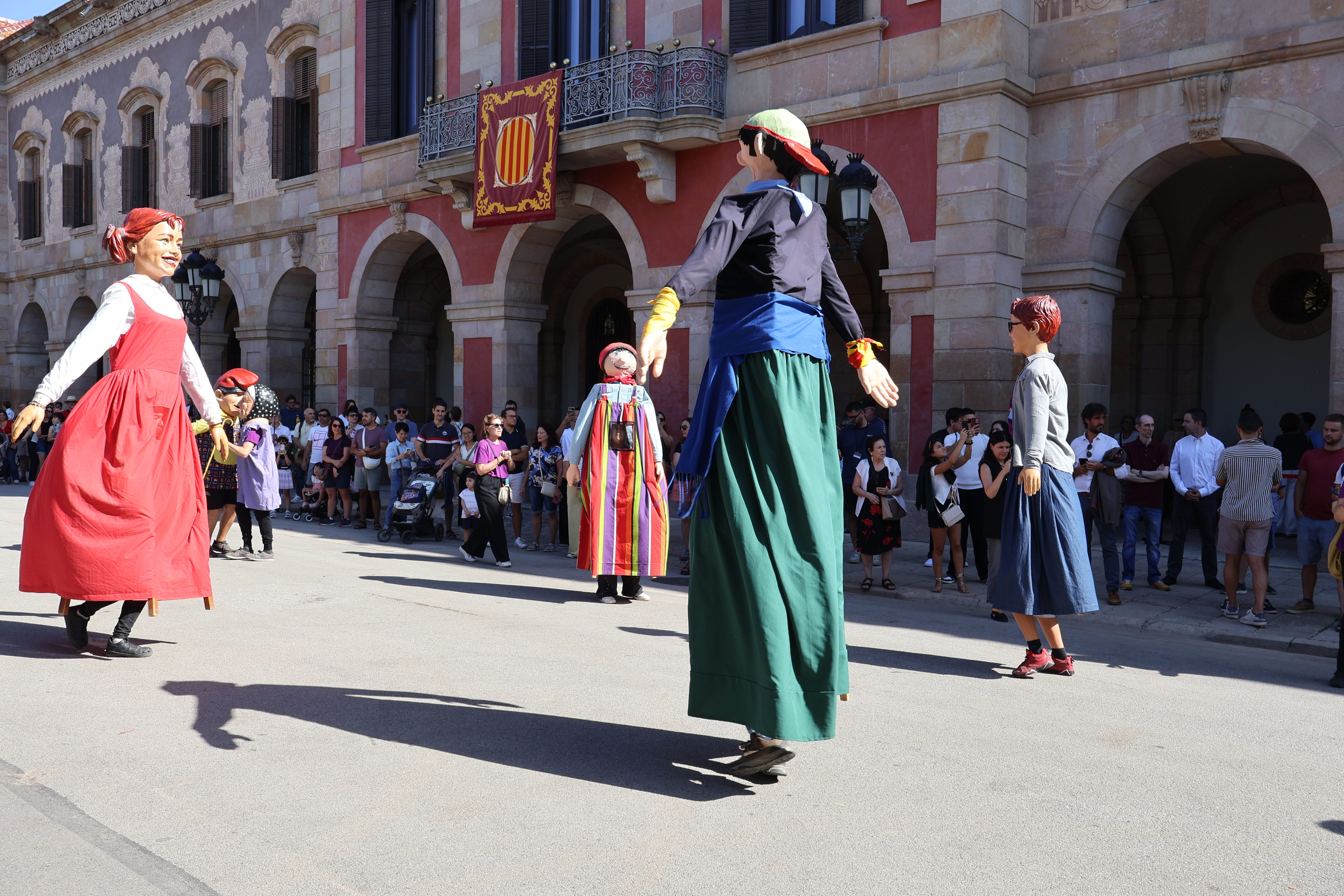 Els Geganters de Ca n’Oriol, convidats al Parlament per la Diada Nacional de Catalunya. FOTO: Cedida