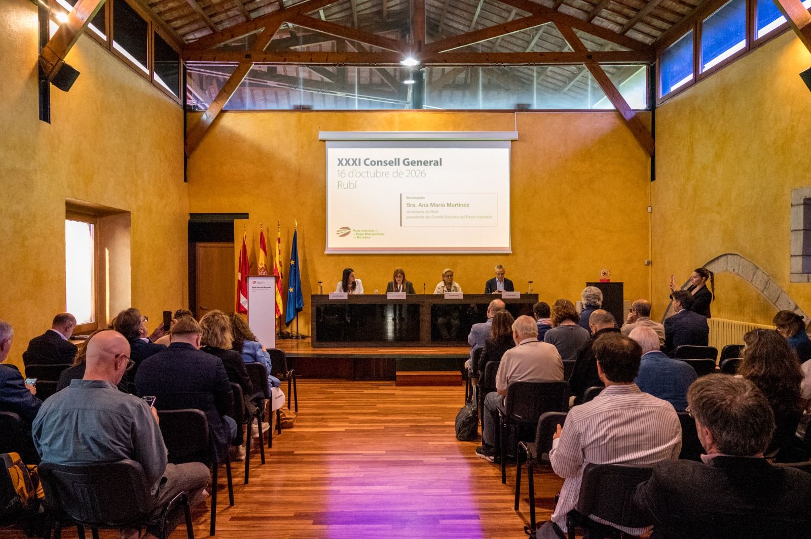 Reunió del Consell General del Pacte Industrial de la Regió Metropolitana a Rubí FOTO: CJS